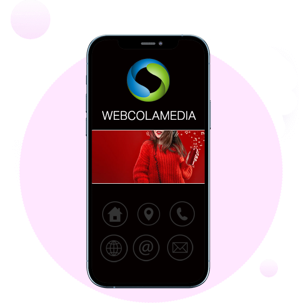 The Image of a Woman Red Background with Soda Bubbles Floating Out of Her Cup all on a Mobile Phone 
